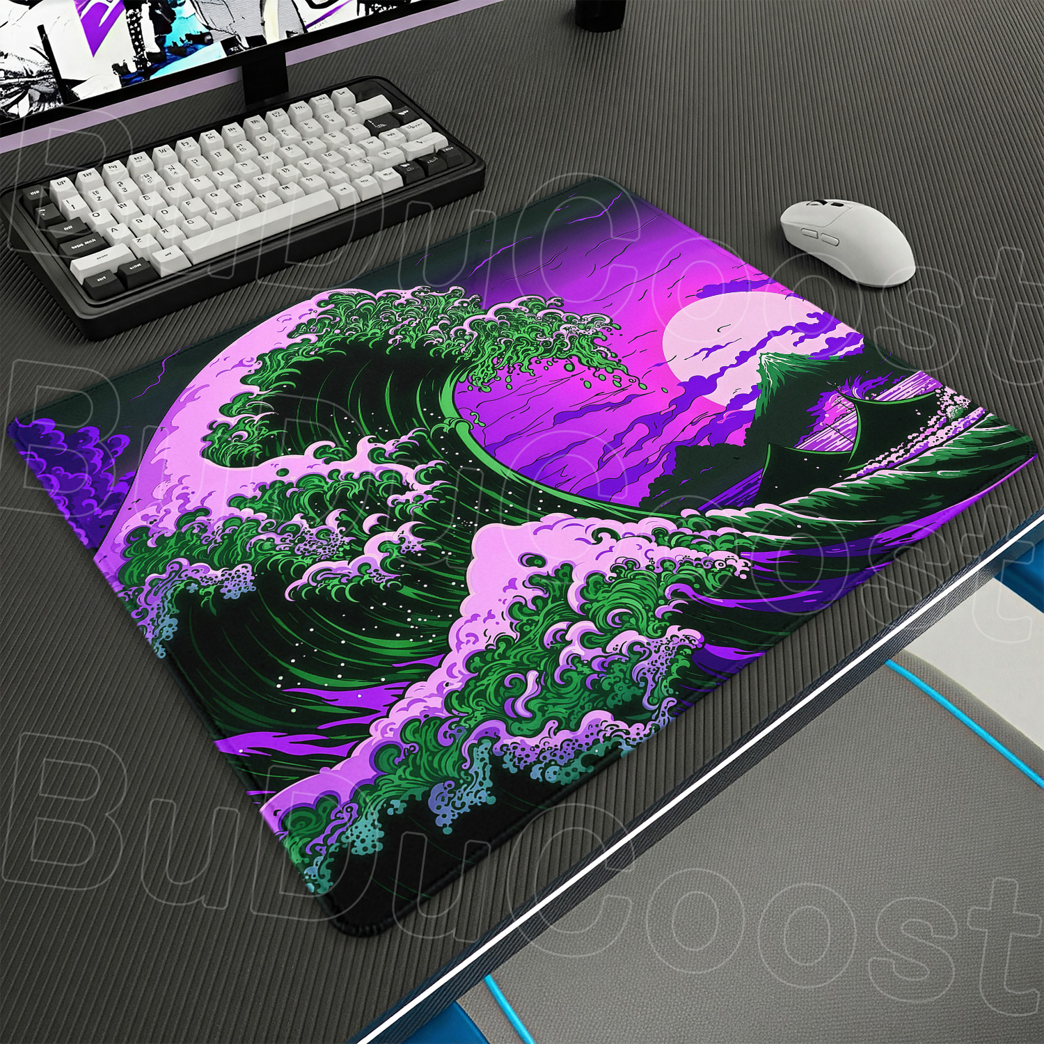 Tradescantia Purple - New Purple Japan Great Wave Art