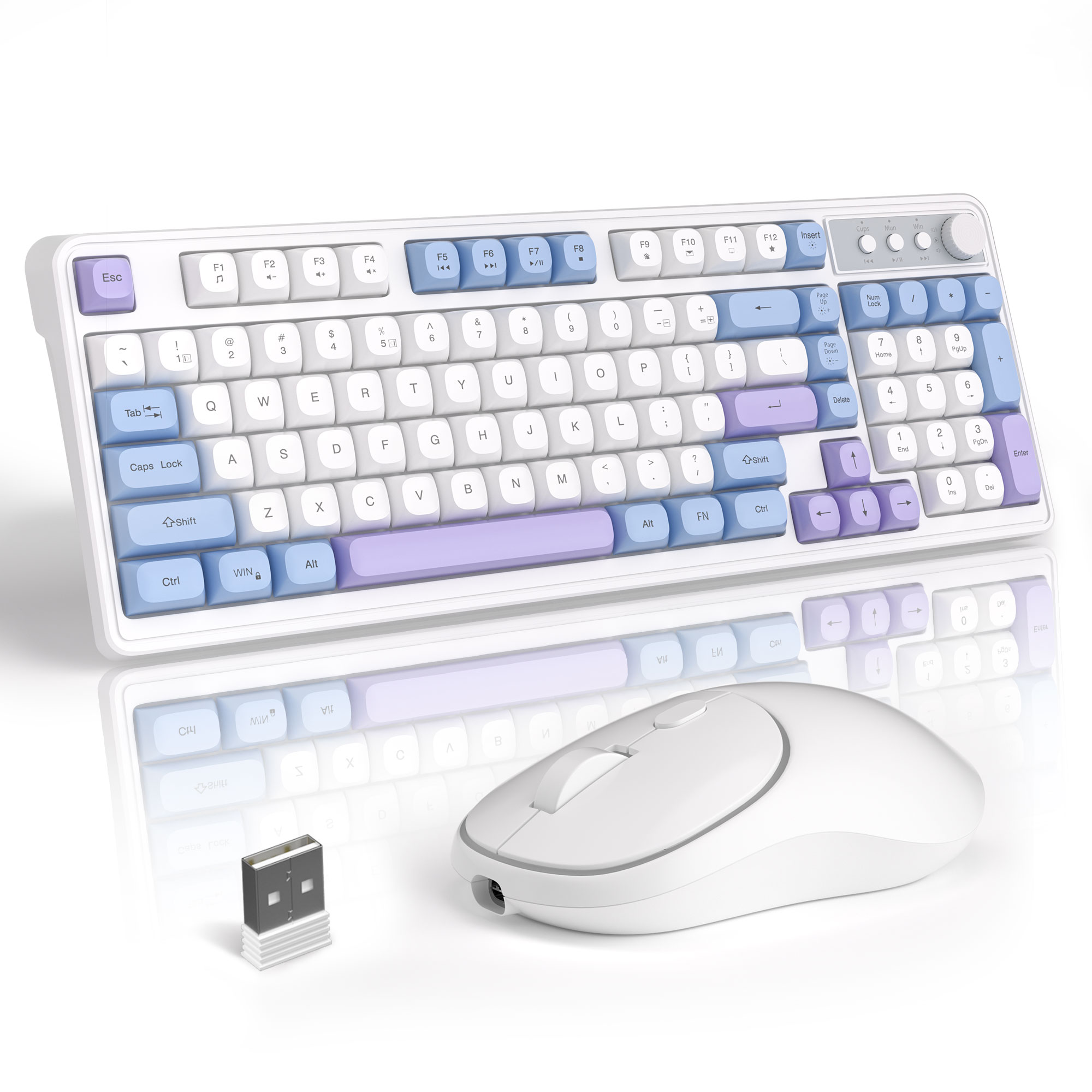 Tradescantia Purple - MageGee Wireless Gaming Keyboard and Mouse