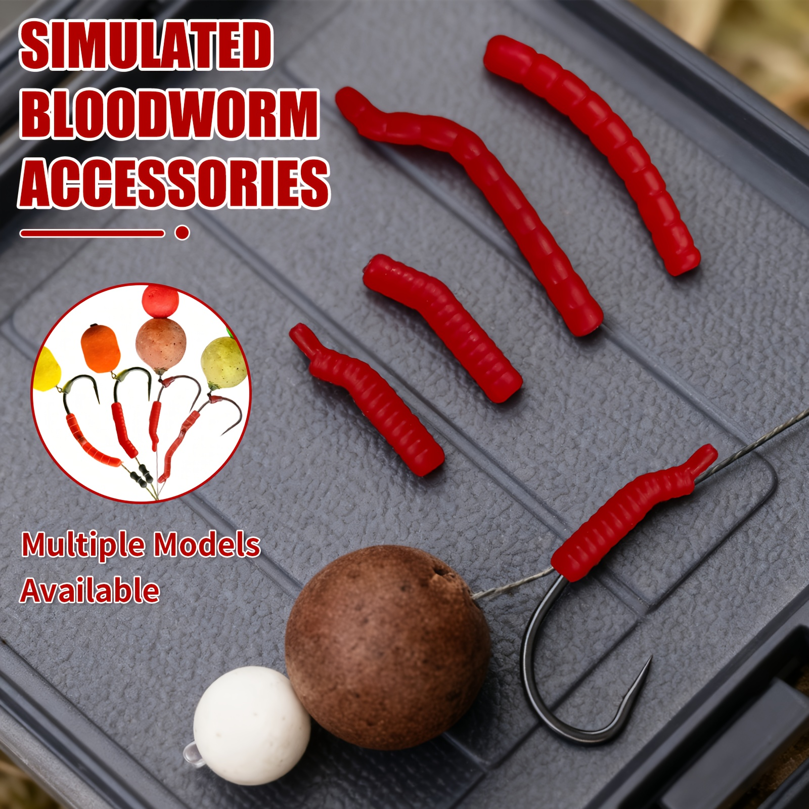 Red Artificial Bloodworm Hook  - Aglaonema Red recensione e prezzo