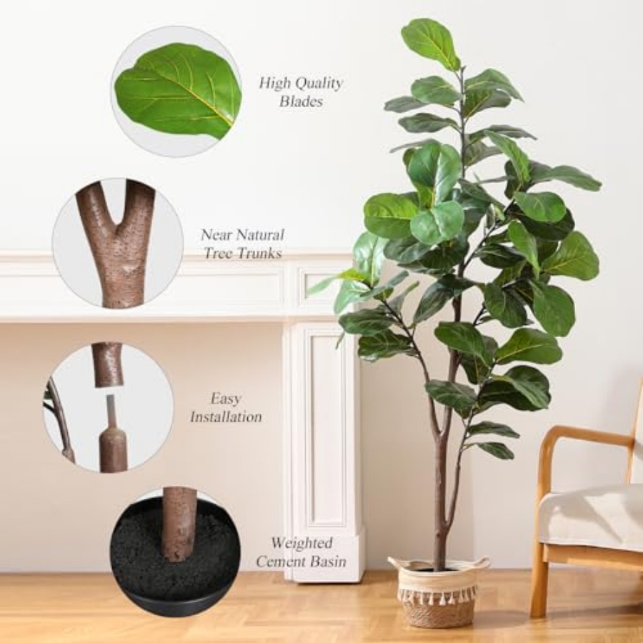 Artificial Fiddle Leaf Fig Tre - Ficus Lyrata Tree recensione e prezzo