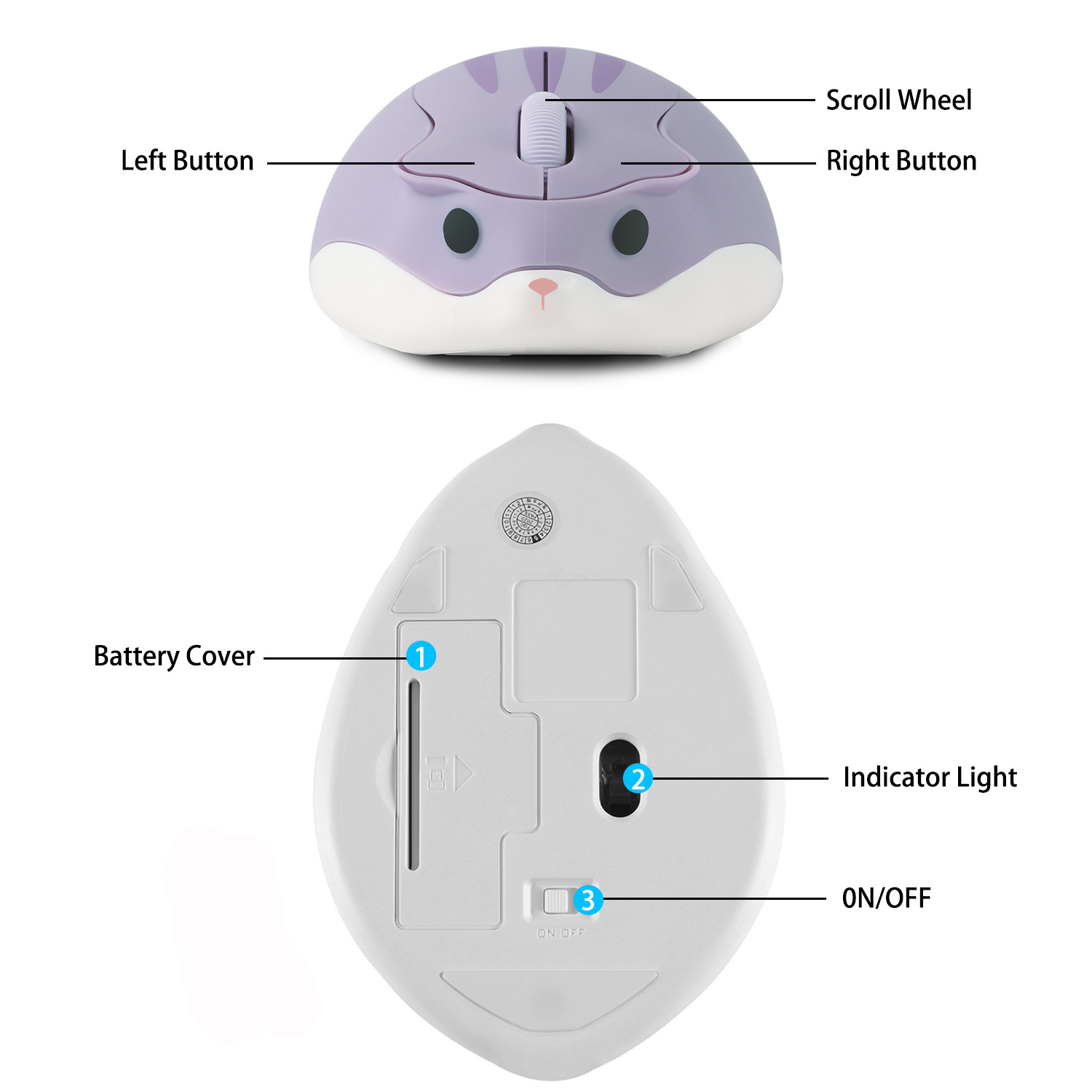 2.4G Wireless Mouse Purple Ham - Tradescantia Purple recensione e prezzo