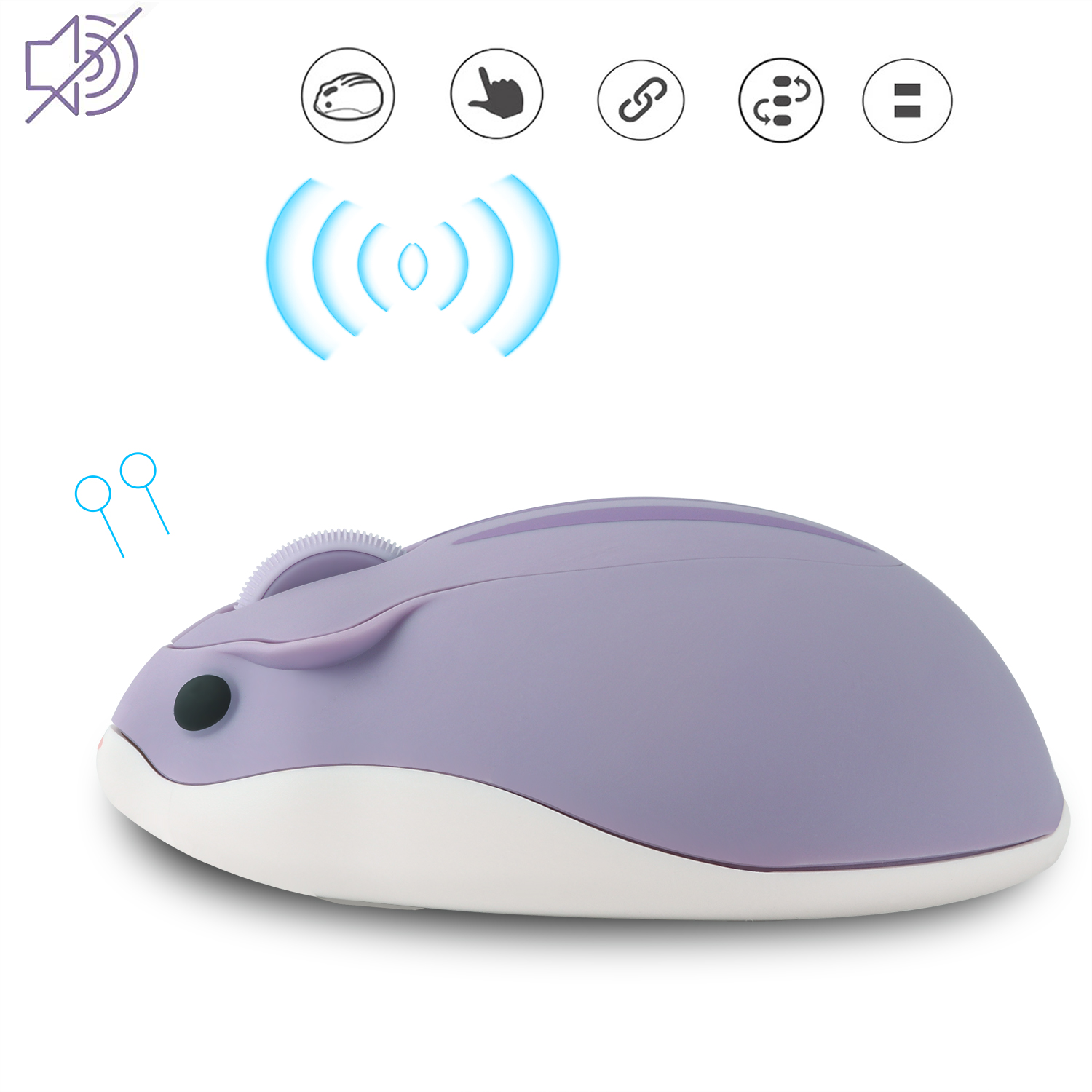 2.4G Wireless Mouse Purple Ham - Tradescantia Purple recensione e prezzo