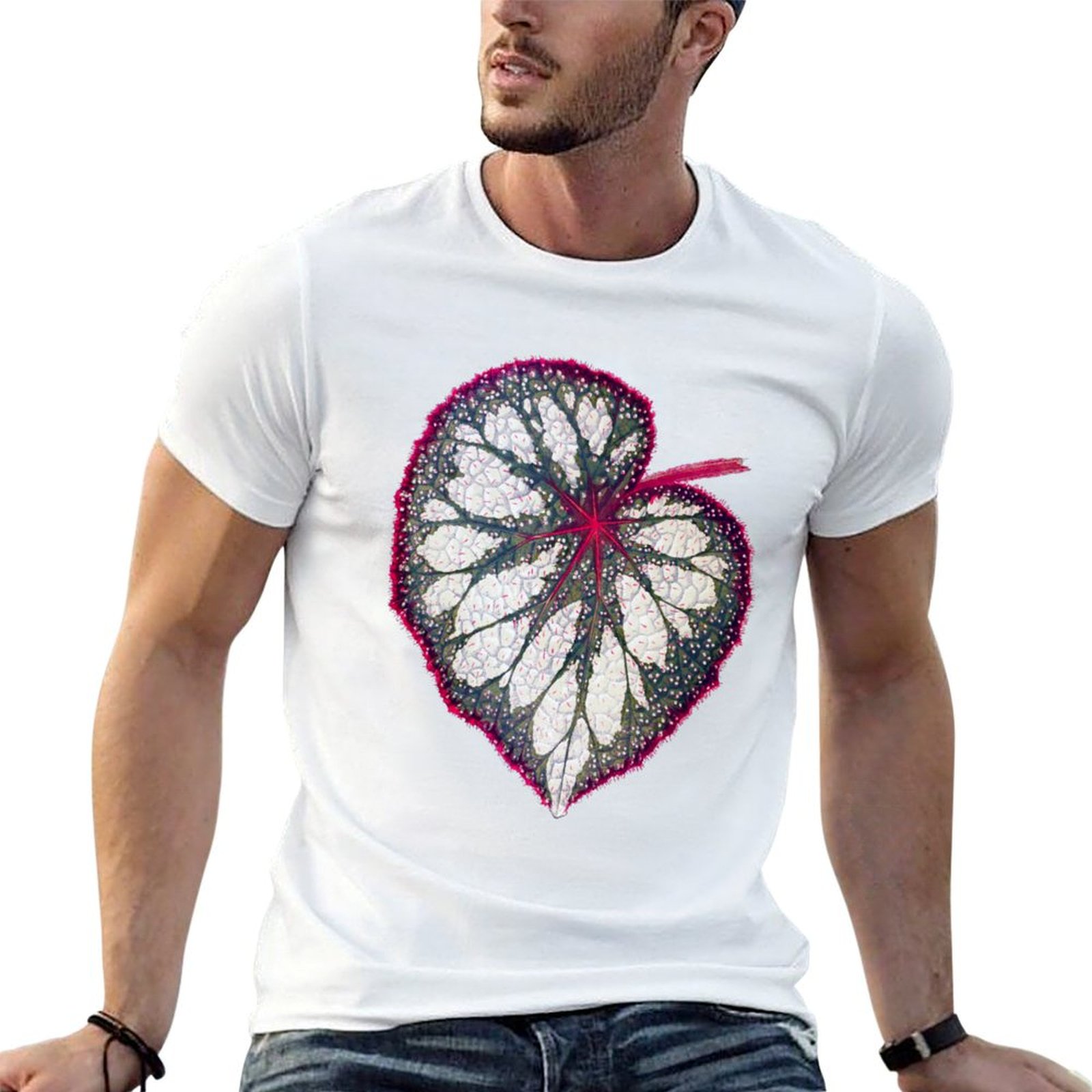 Begonia rex T-Shirt man graphi - Begonia Rex recensione e prezzo