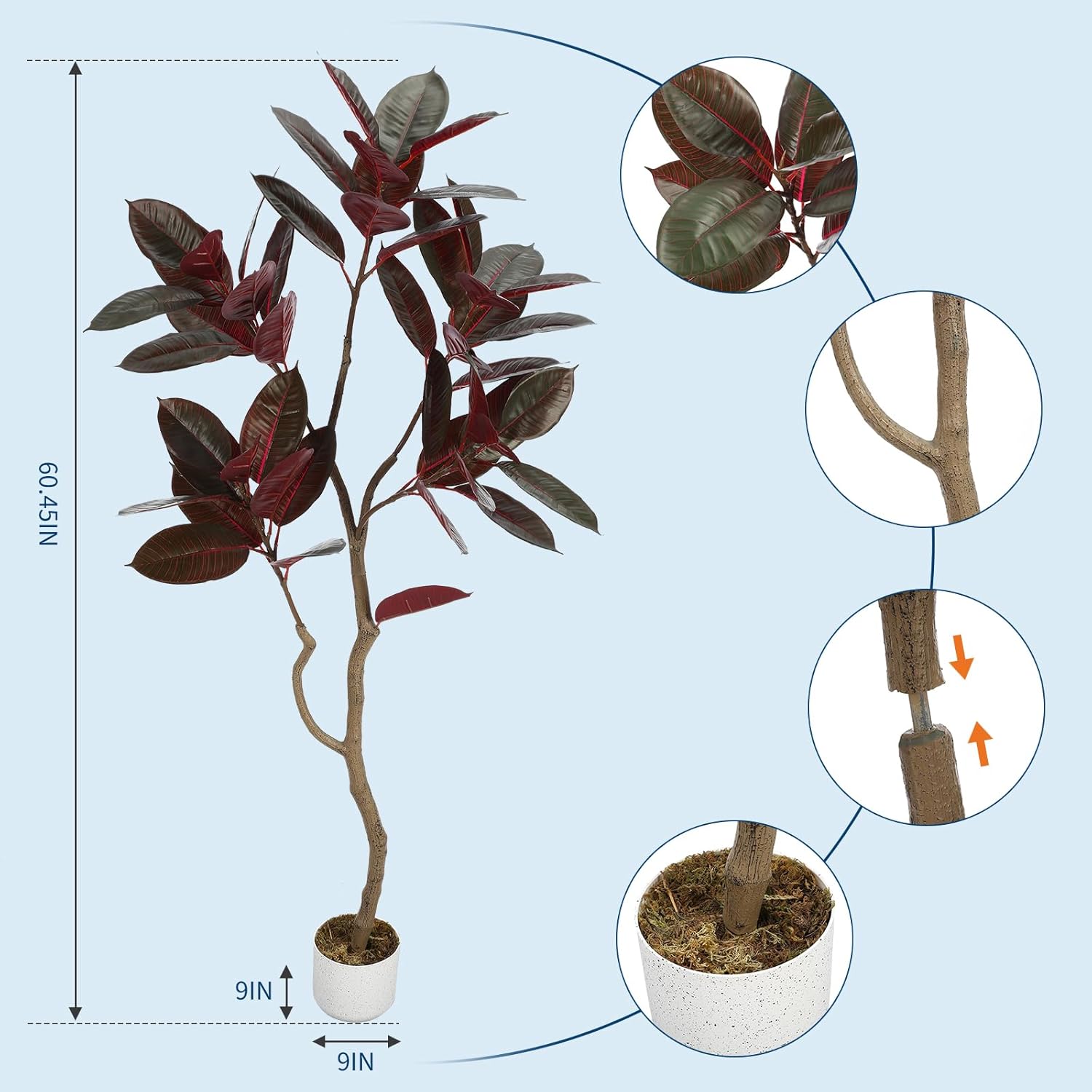 Artificial Fiddle Leaf Fig Tre - Ficus Lyrata Tree recensione e prezzo