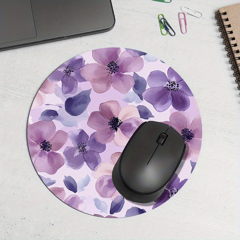 1pc Purple Floral Round Mouse  - Tradescantia Purple recensione e prezzo