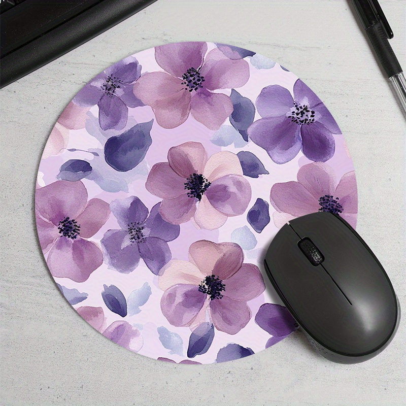 1pc Purple Floral Round Mouse  - Tradescantia Purple recensione e prezzo