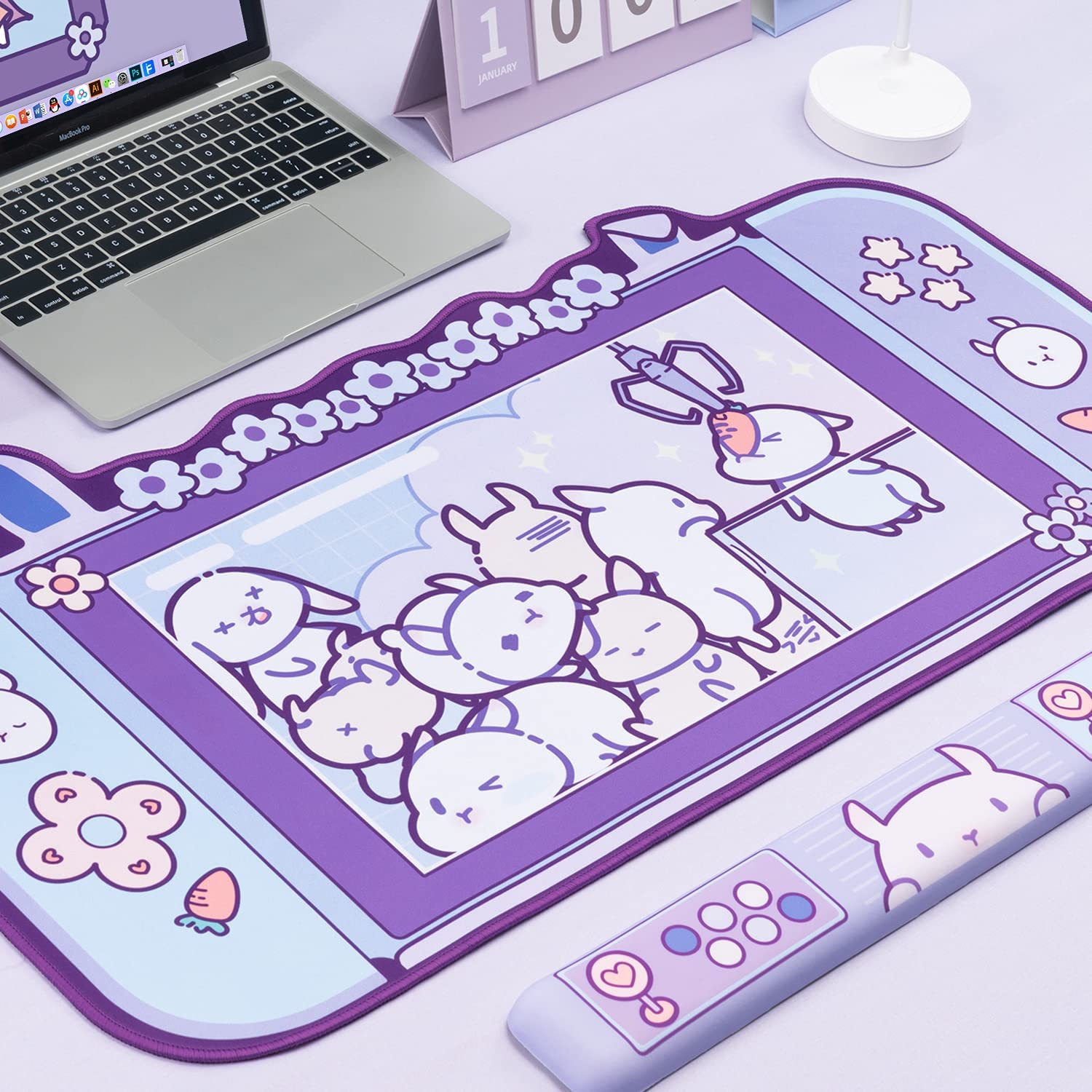 Large Kawaii Gaming Mouse Pad  - Tradescantia Purple recensione e prezzo