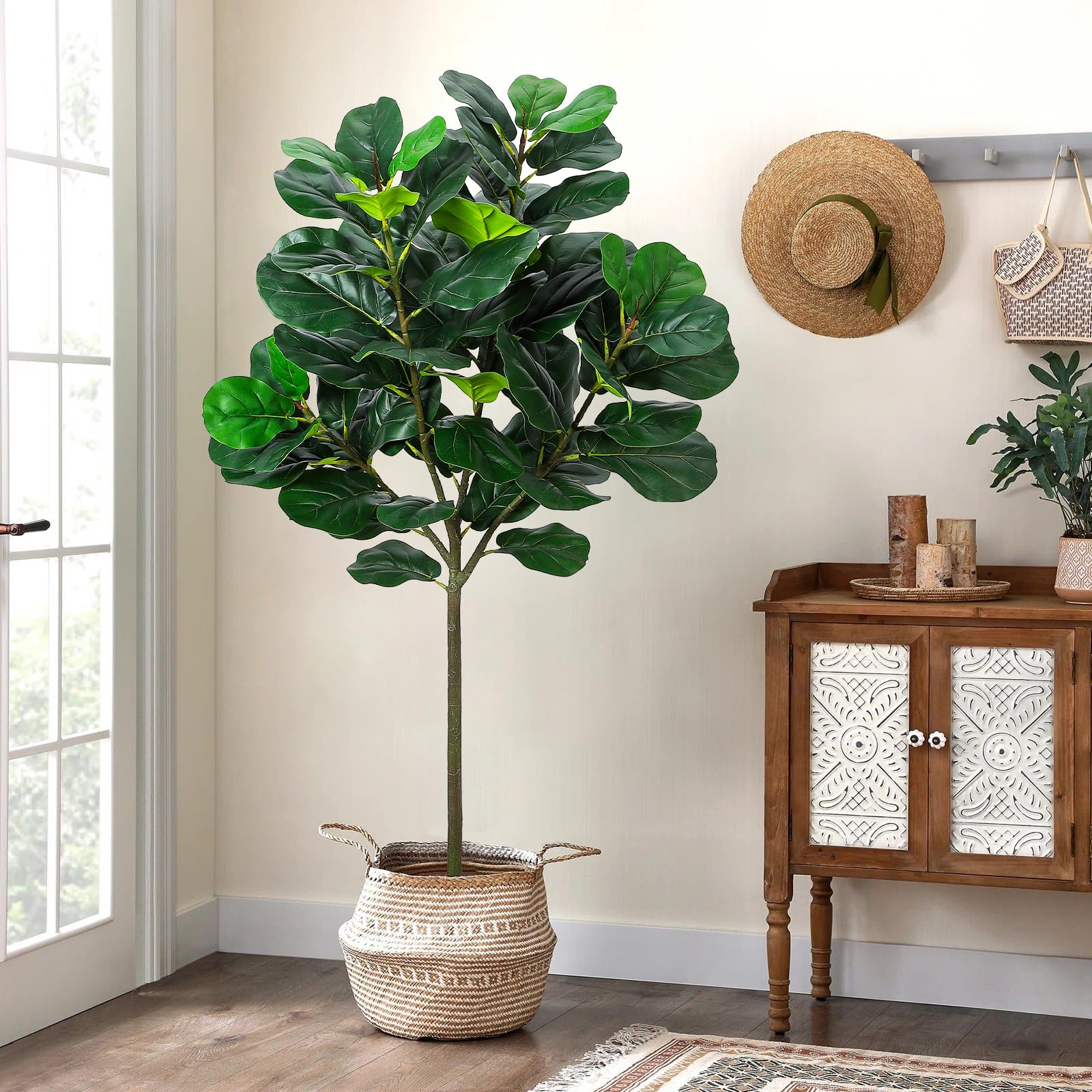 GlowSol 5.2 Ft Artificial Fidd - Ficus Lyrata Tree recensione e prezzo
