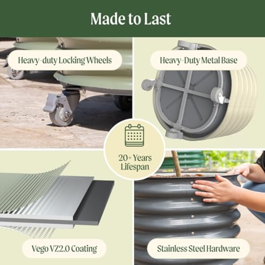 Self-Watering Rolling Metal Ci - Aloe Vera Pot recensione e prezzo