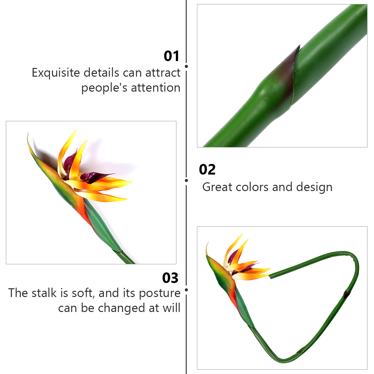 Real Touch Artificial Bird of  - Bird Paradise Strelitzia recensione e prezzo